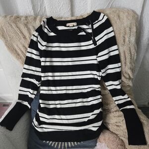 Black and White Striped Sweater